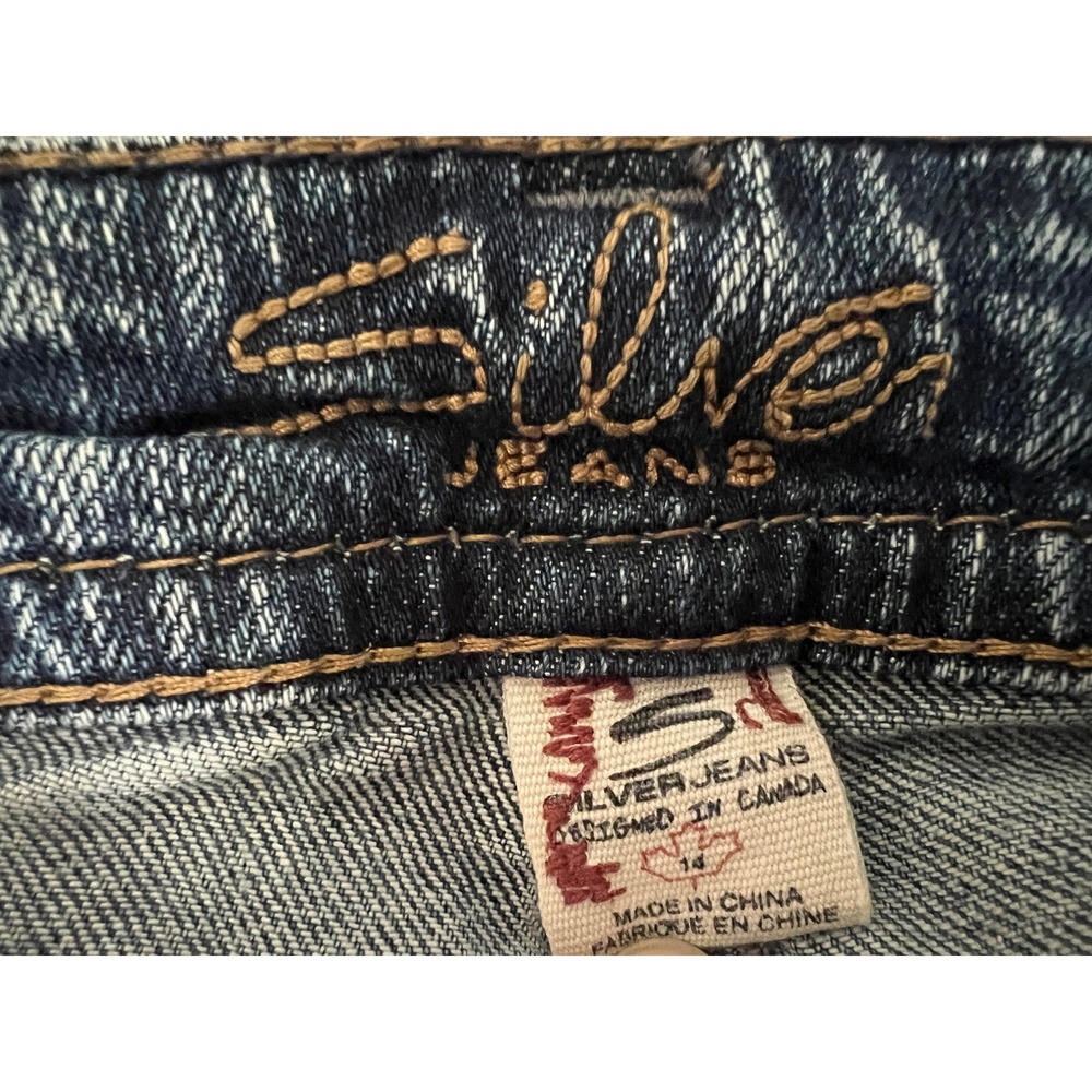 Silver Jeans Lola Mid Rise Bootcut Jeans Medium Wash Size 14 L33 LONG - Picture 5 of 12